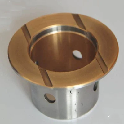 Boccola flangiata bimetallica in bronzo acciaio personalizzato