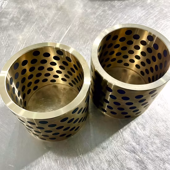 SAE841 Ottone sinterizzato impregnato di olio, acciaio inossidabile, acciaio al carbonio, acciaio legato, bronzo, grafite, manicotto della flangia del cuscinetto, boccola distanziatrice